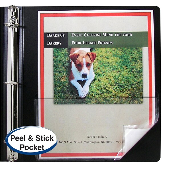 C-Line Products AddOn Filing Pocket, 8 34 x 5 18, 10PK Set of 10 PK, 100PK 70185-BX - main